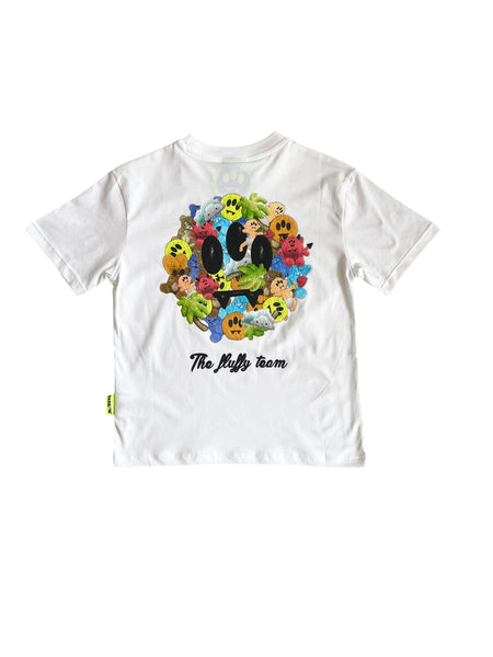 T-shirt bianca con logo per bambini