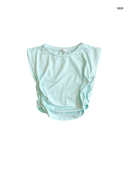 T-shirt acqua per bambina