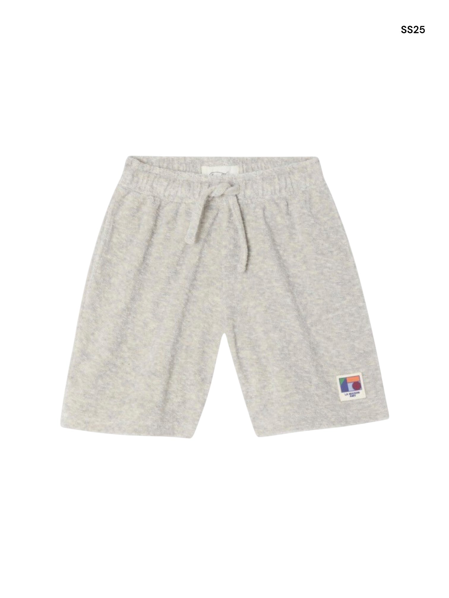 Short in spugna grigio mélange per neonati e bambini