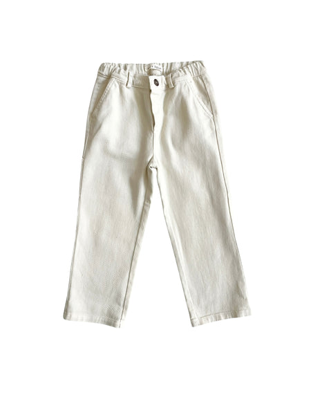 Jeans in denim panna per neonato e bambino