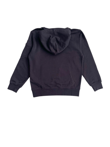 Felpa con cappuccio nera con logo per bambino