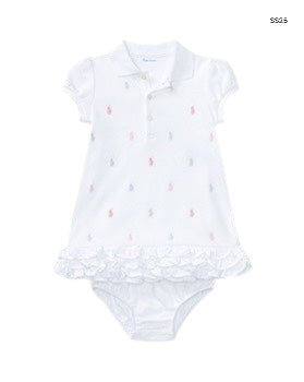Abito polo bianco per neonata