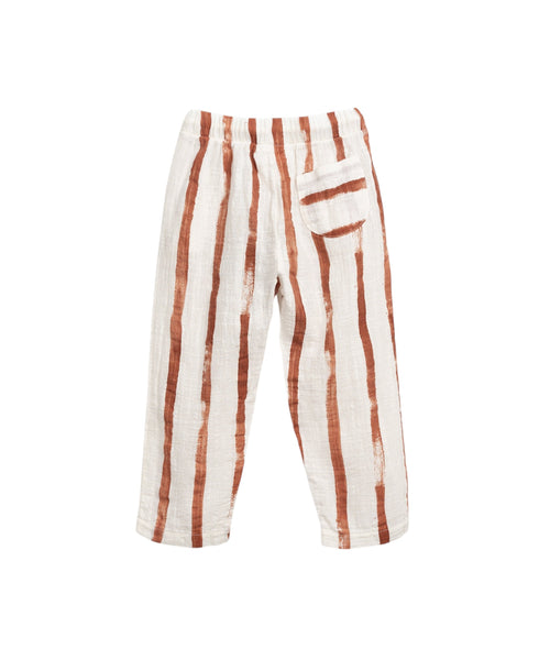 Pantalone a righe ruggine per bambino