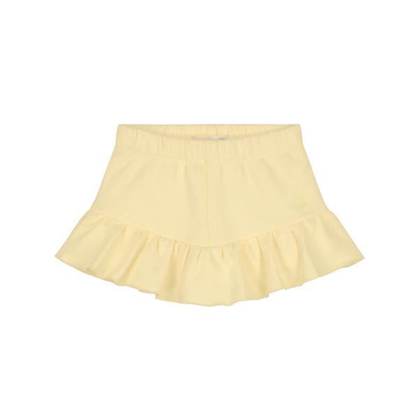Short giallo con volant per bambina