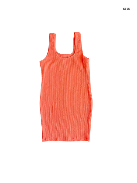 Abito corallo fluo per bambina