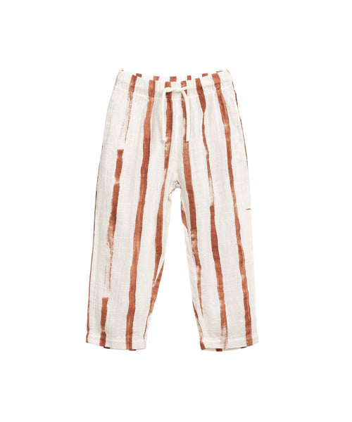 Pantalone a righe ruggine per bambino