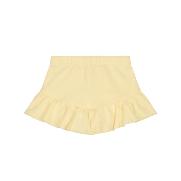 Short giallo con volant per bambina