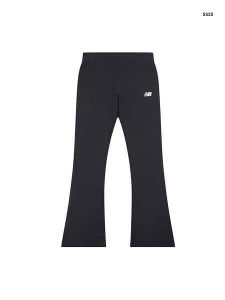 Leggings a zampa nero con logo per bambina
