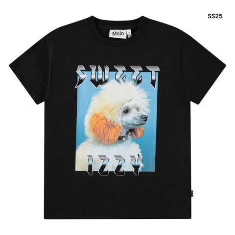 T-shirt nera con stampa per bambino