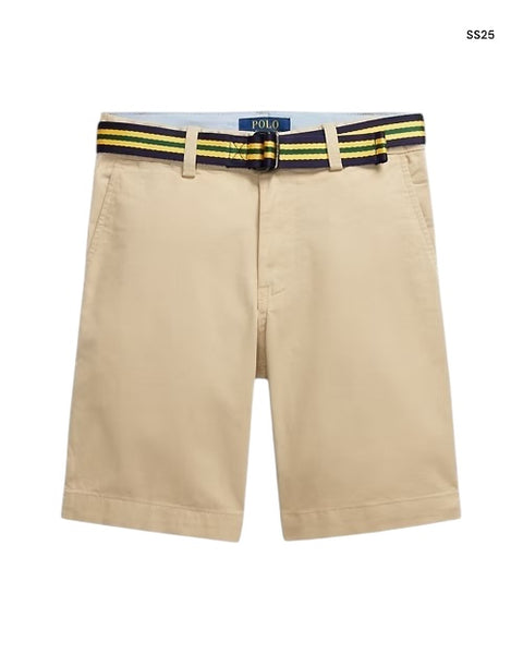 Short khaki con cintura per bambino