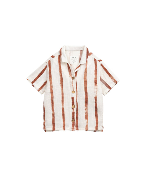 Camicia a righe ruggine per bambino