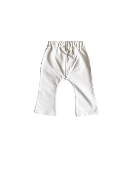 Pantalone in felpa avorio per neonata