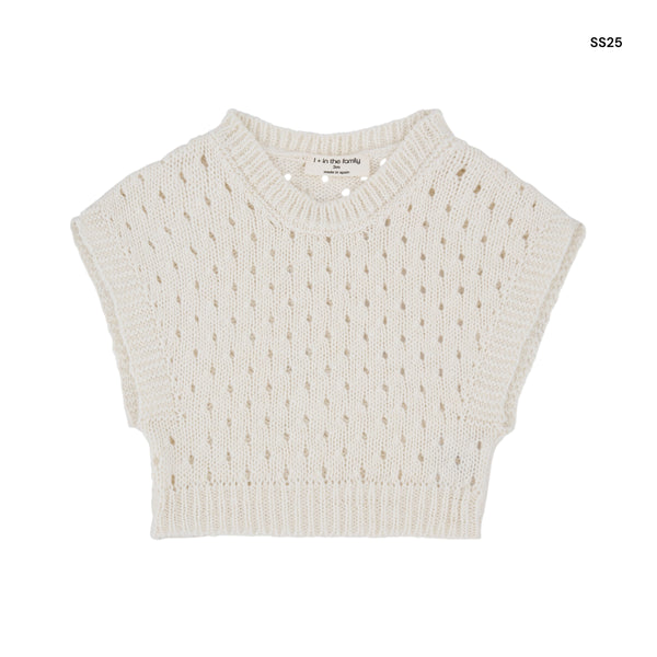 Maglia panna per neonata