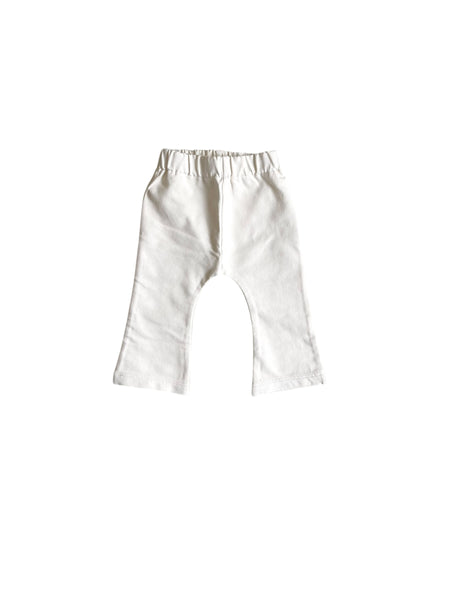 Pantalone in felpa avorio per neonata