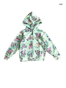 Felpa multicolor aperta con stampa all over per neonata e bambina