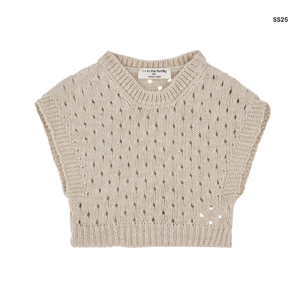Maglia beige per neonata