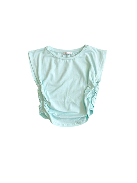 T-shirt acqua per bambina