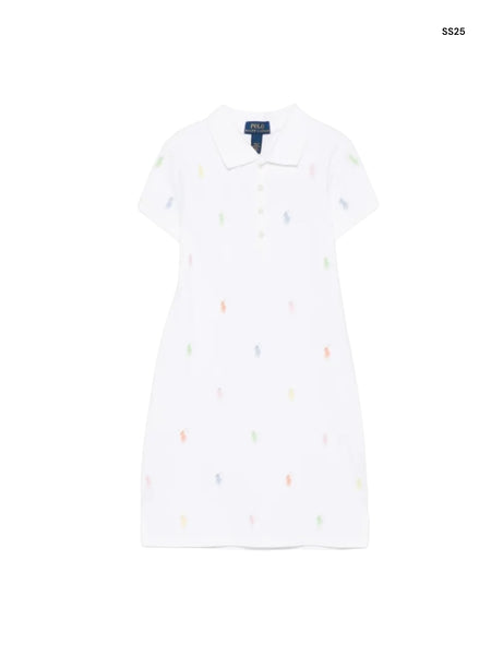 Abito polo bianco per bambina