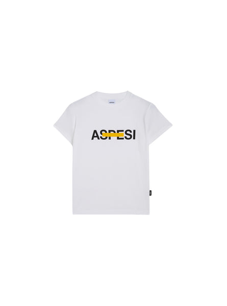 T-shirt bianca con logo per bambino