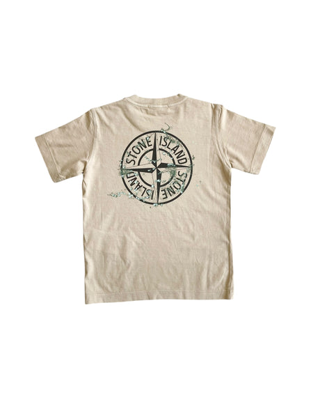 T-shirt sabbia con logo per bambino