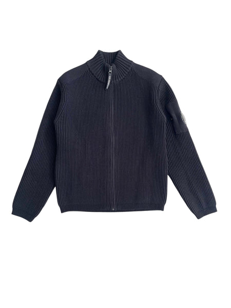 Maglione nero con zip per bambino