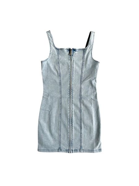 Abito in denim chiaro per bambina