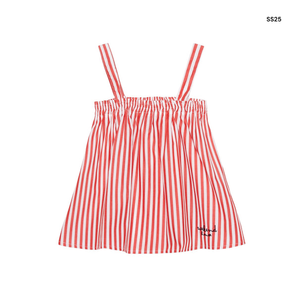 Top a righe rosse per neonata e bambina