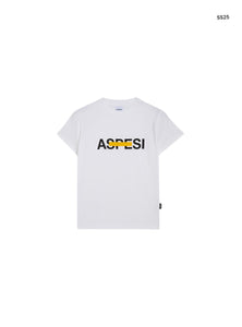 T-shirt bianca con logo per bambino