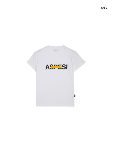 T-shirt bianca con logo per bambino