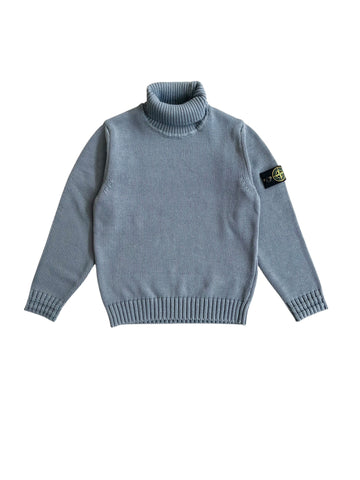Maglione dolcevita polvere con logo per bambino