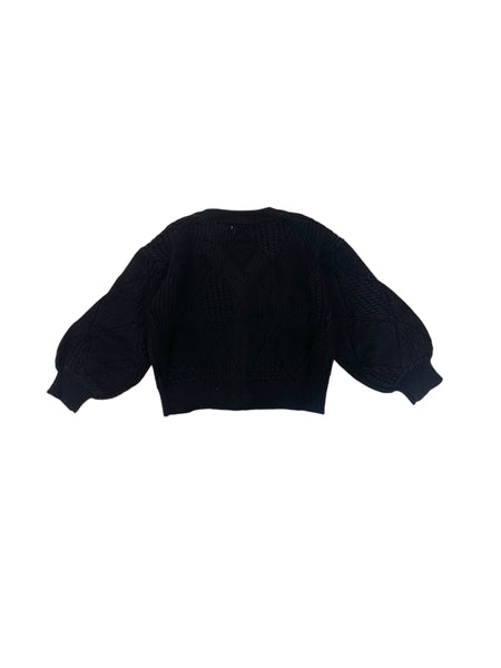 Cardigan in maglia nero per bambina