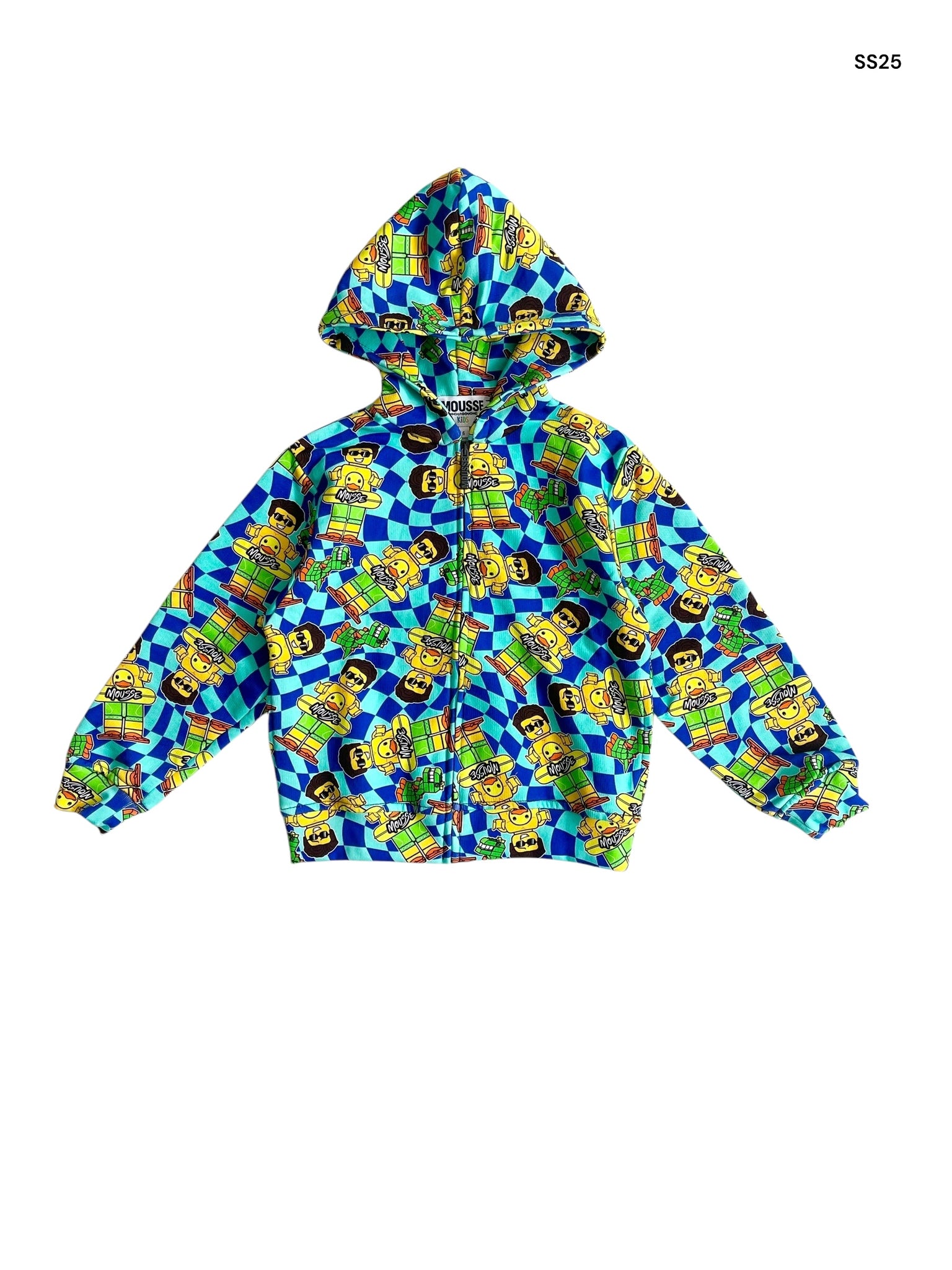 Felpa multicolor aperta con stampa all over per neonato e bambino