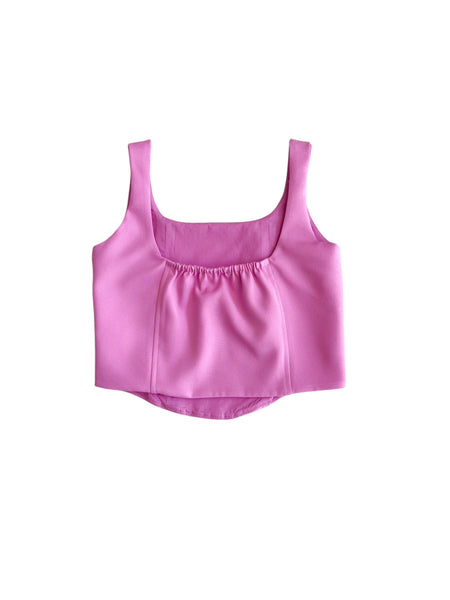 Top rosa bubble per bambina