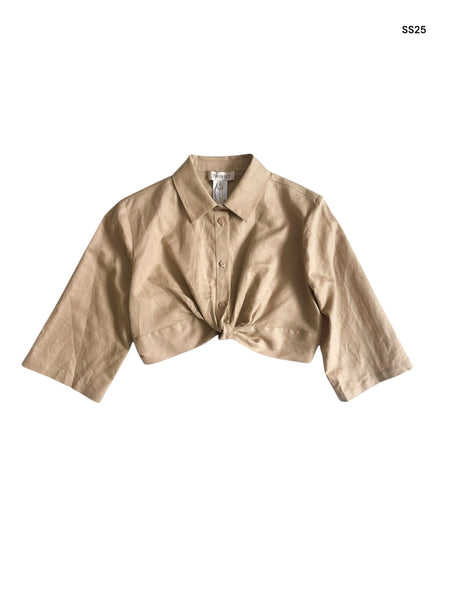 Camicia cropped canapa per bambina