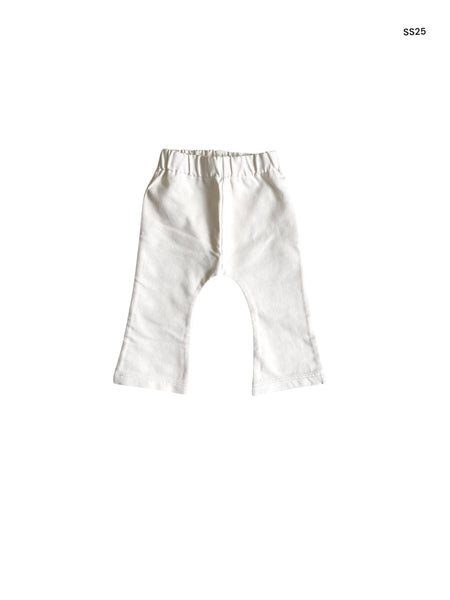 Pantalone in felpa avorio per neonata