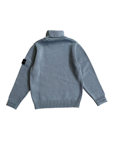 Maglione dolcevita polvere con logo per bambino