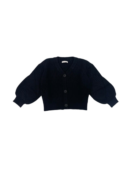 Cardigan in maglia nero per bambina
