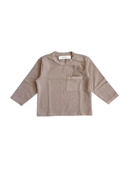 T-shirt fango con taschino per neonato
