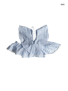 Top a righe bianche e azzurre per bambina