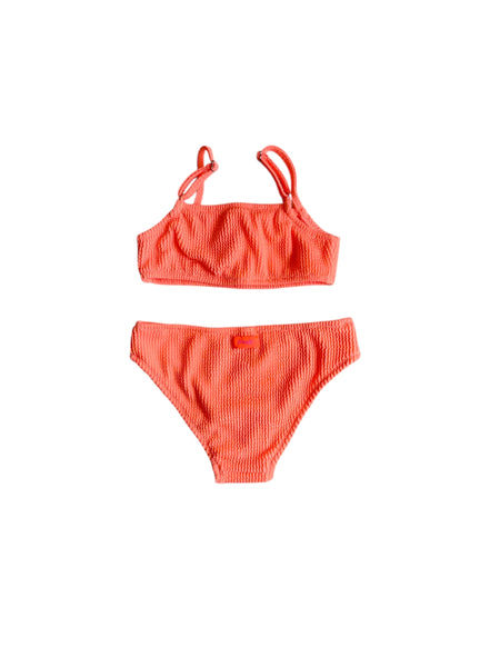 Bikini corallo fluo per bambina