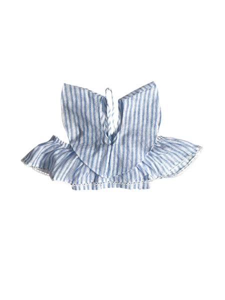 Top a righe bianche e azzurre per bambina