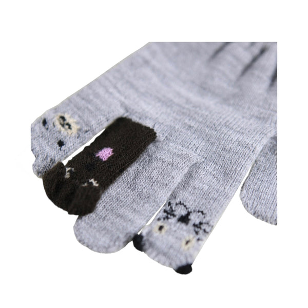 Guanti grigi con dettagli per bambini