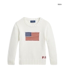Maglia bianca con bandiera americana per neonato e bambino