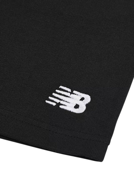 Bermuda nero in felpa con logo per bambino