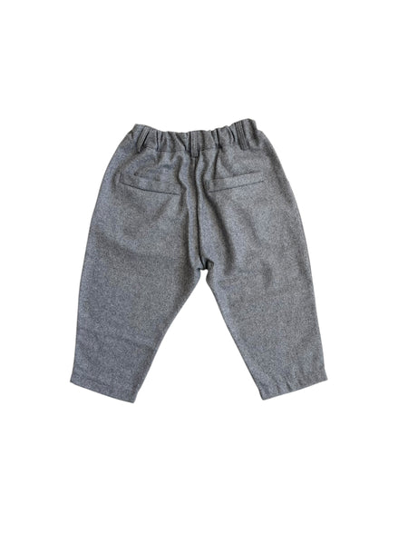 Pantalone in lana grigio per neonato e bambino