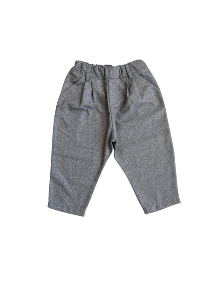 Pantalone in lana grigio per neonato e bambino