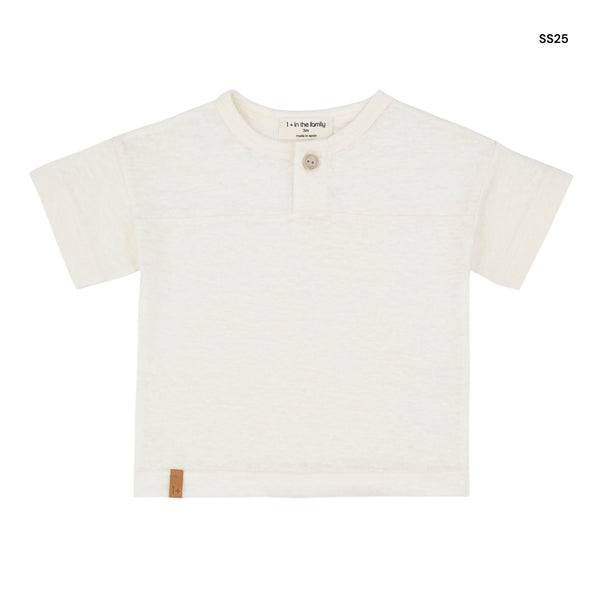 Maglia serafino panna per neonato