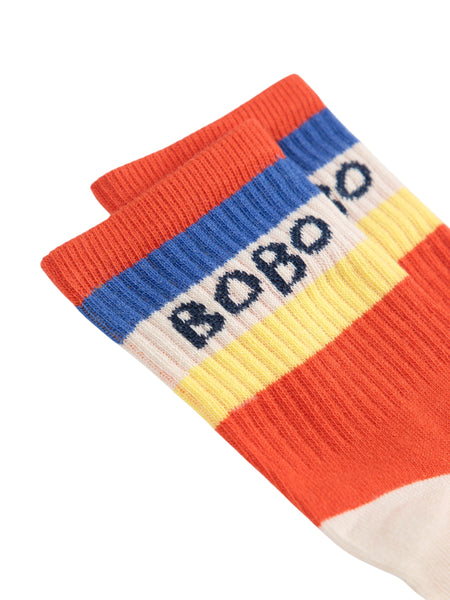 Calzino multicolor con logo per neonati e bambini