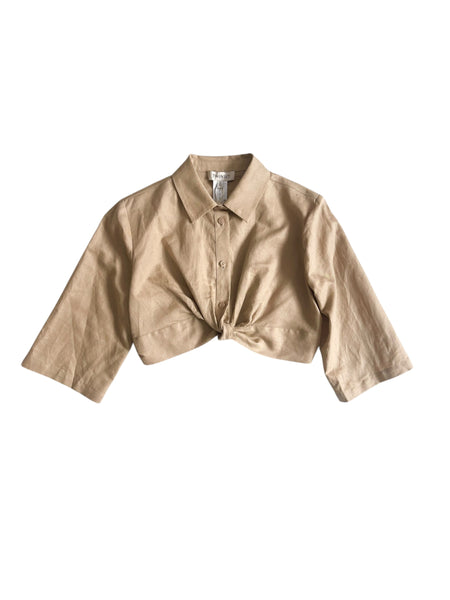 Camicia cropped canapa per bambina