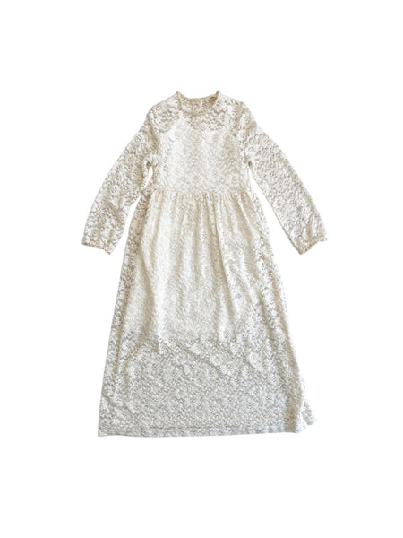 Abito avorio in pizzo per bambina
